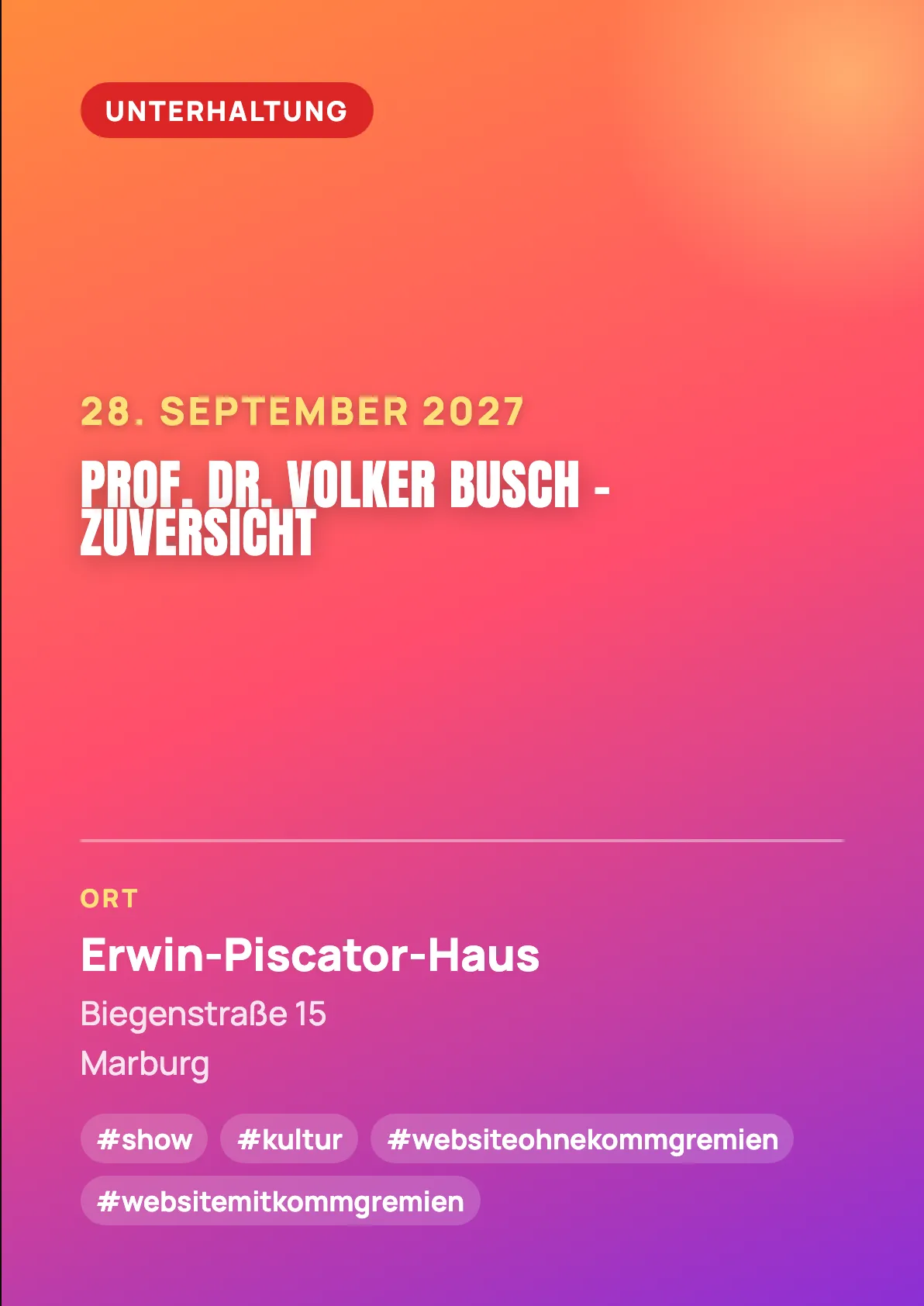 Veranstaltungsflyer