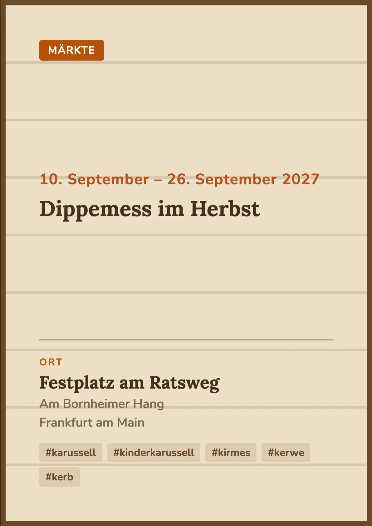 Veranstaltungsflyer