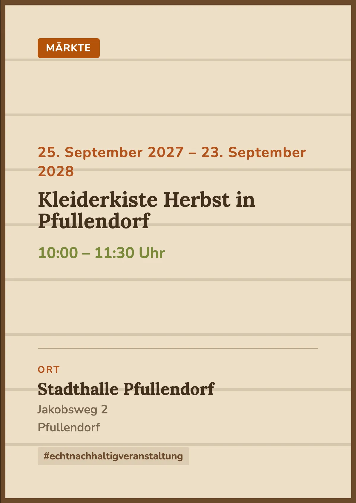 Veranstaltungsflyer