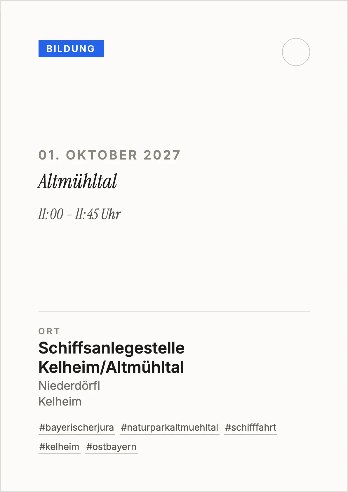 Veranstaltungsflyer