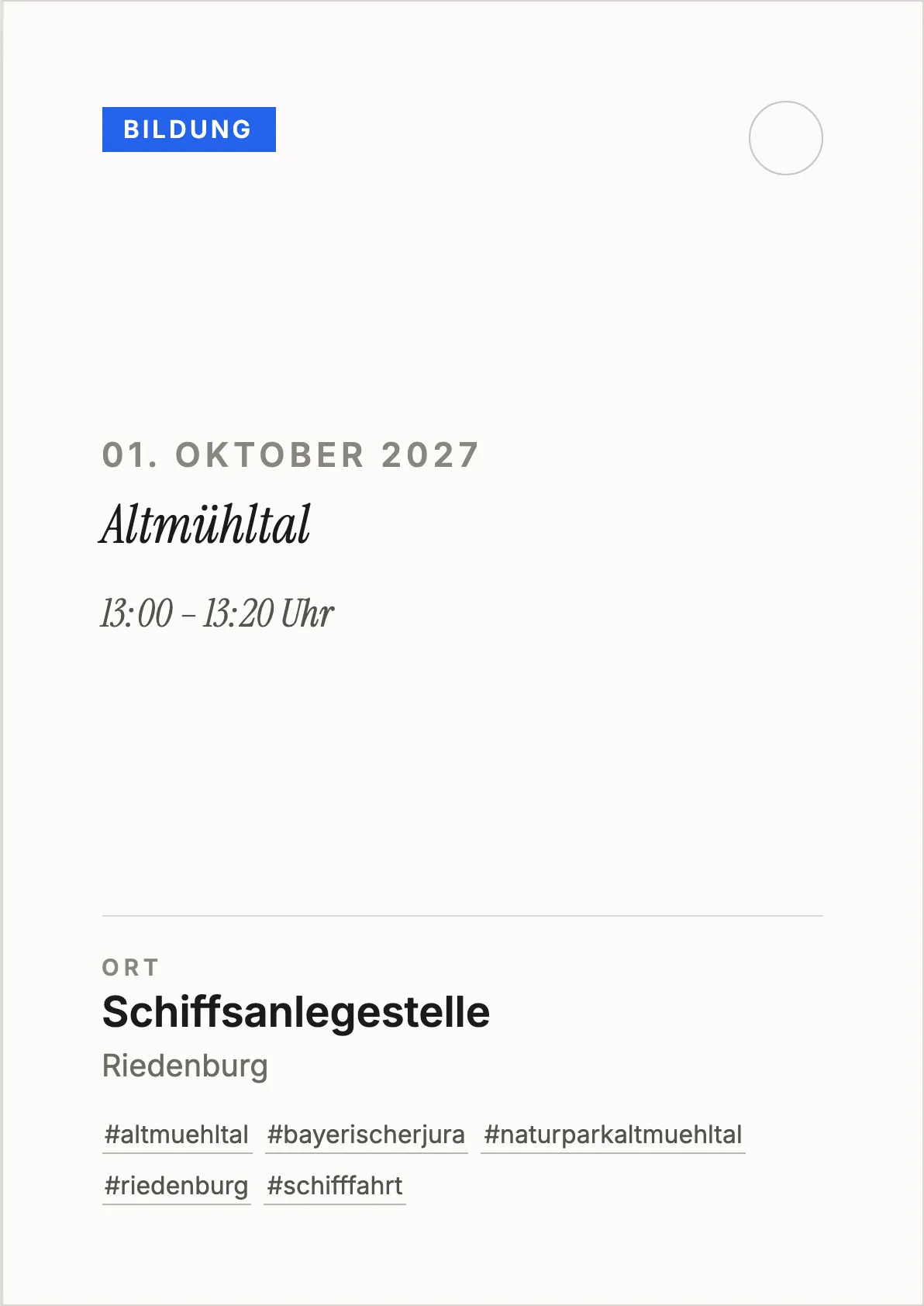 Veranstaltungsflyer