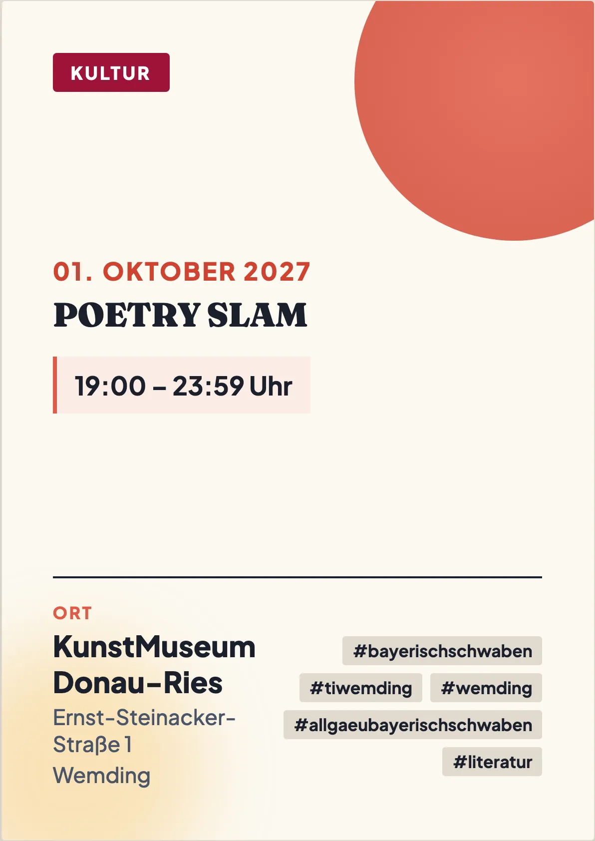 Veranstaltungsflyer