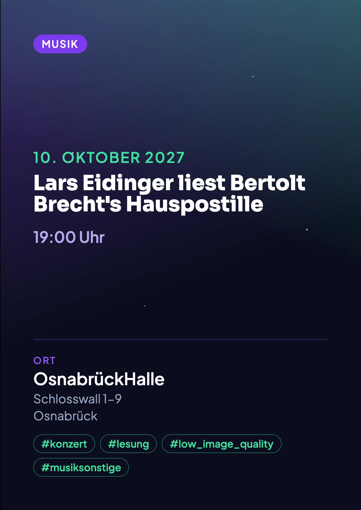 Veranstaltungsflyer