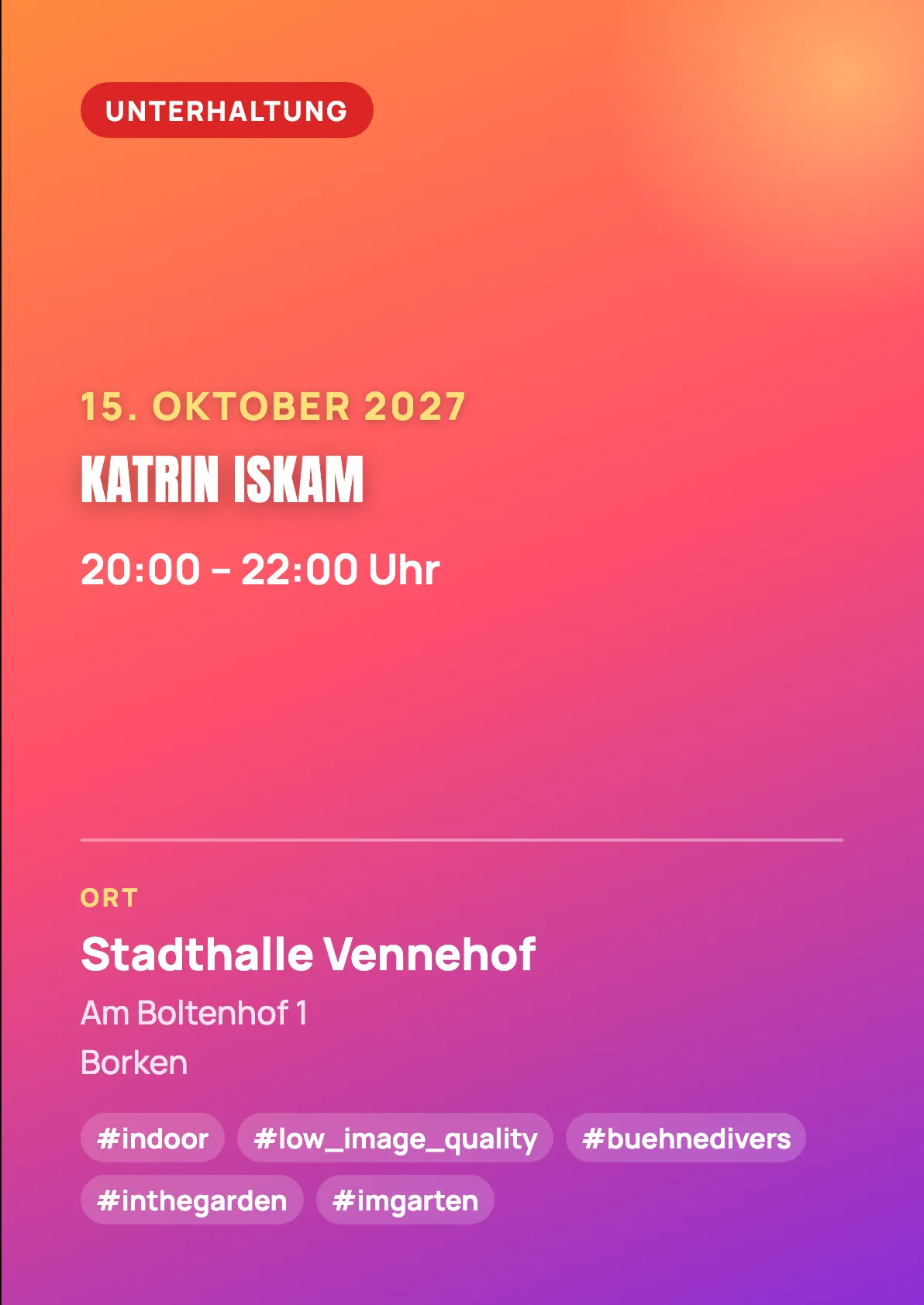 Veranstaltungsflyer