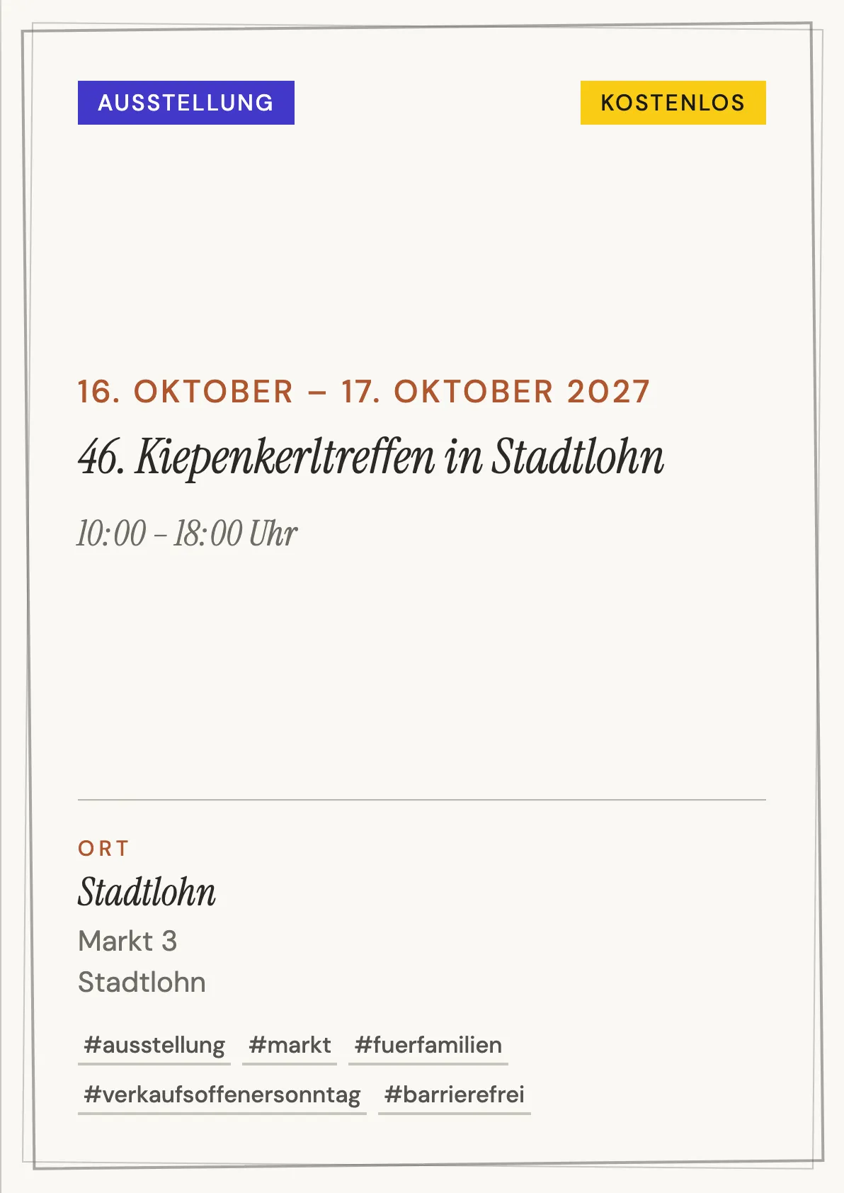 Veranstaltungsflyer
