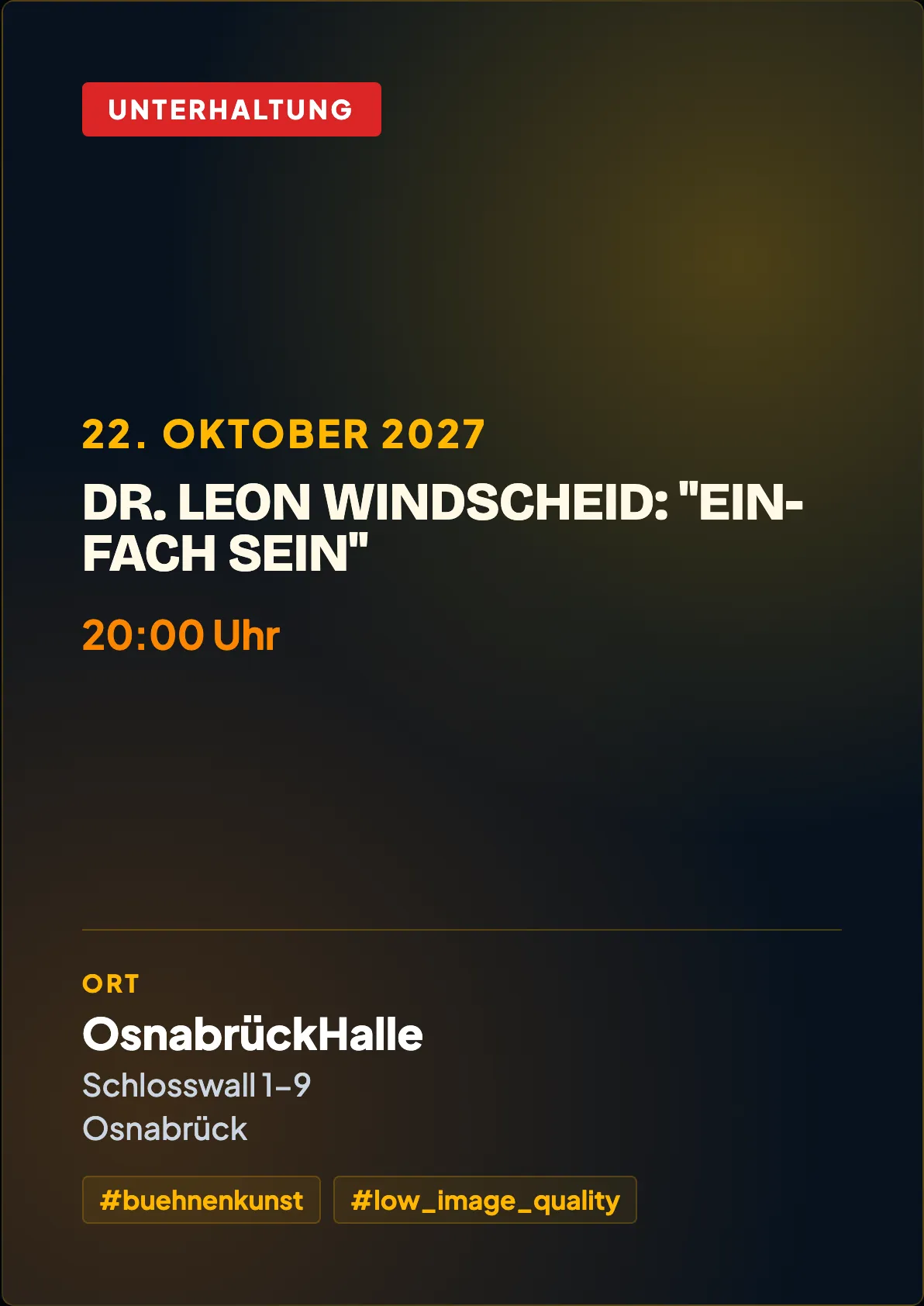 Veranstaltungsflyer