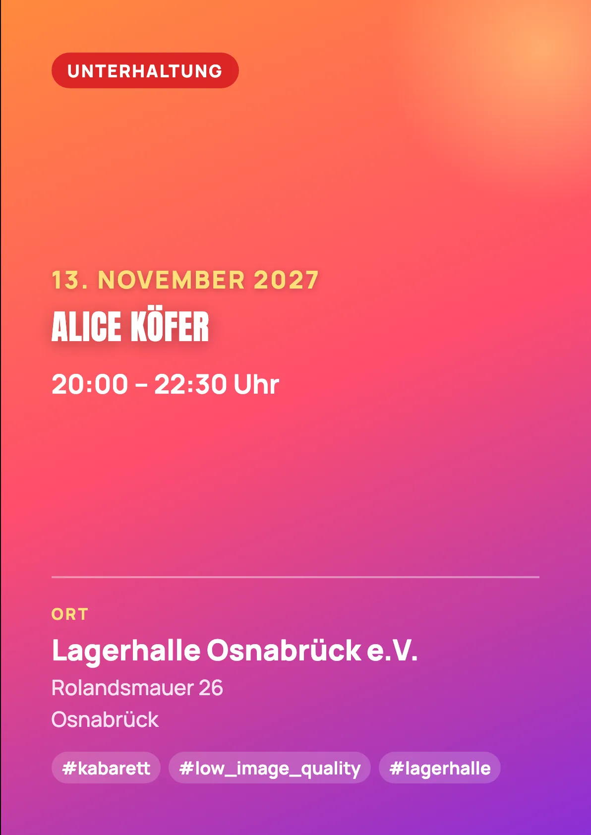 Veranstaltungsflyer