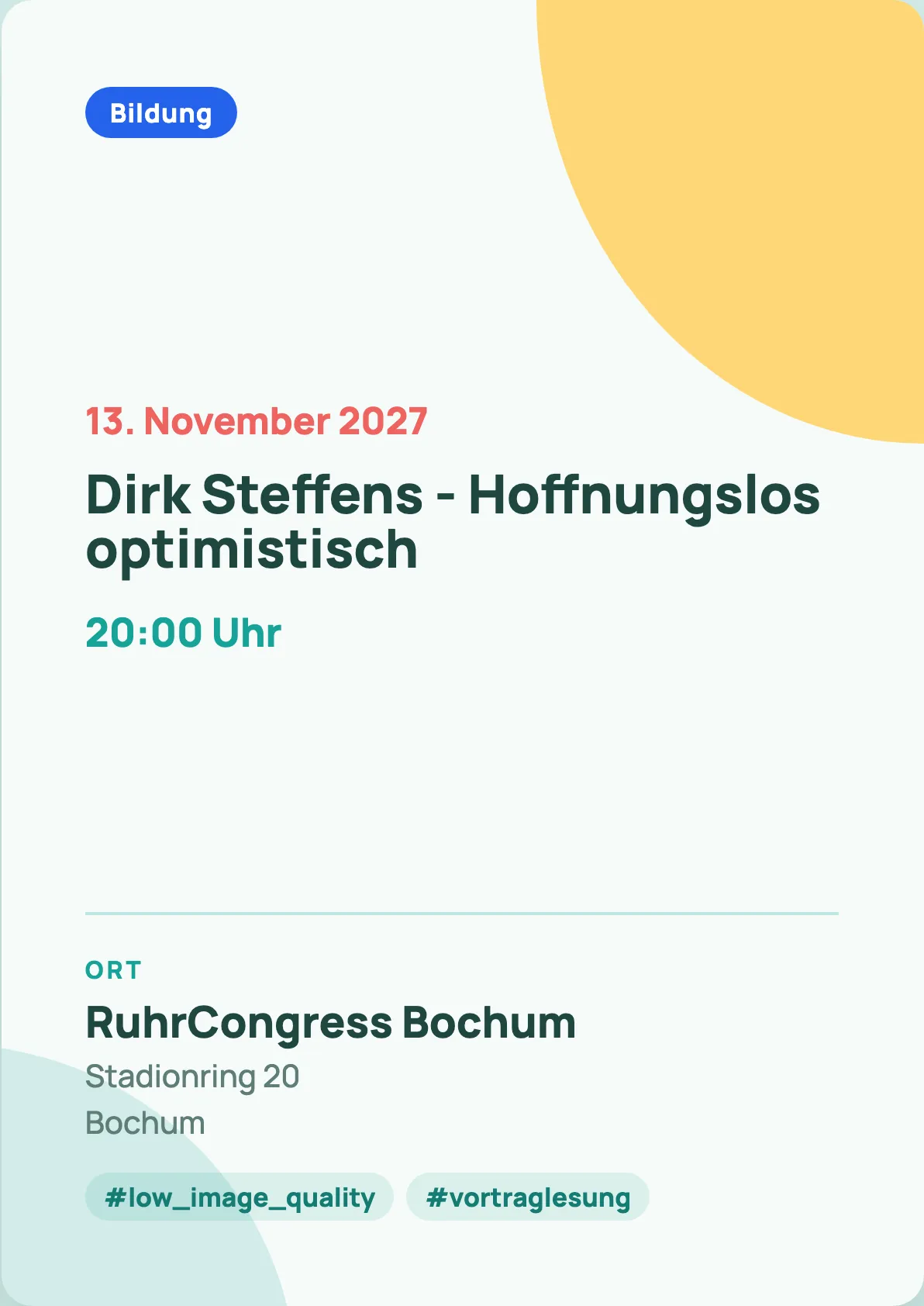 Veranstaltungsflyer