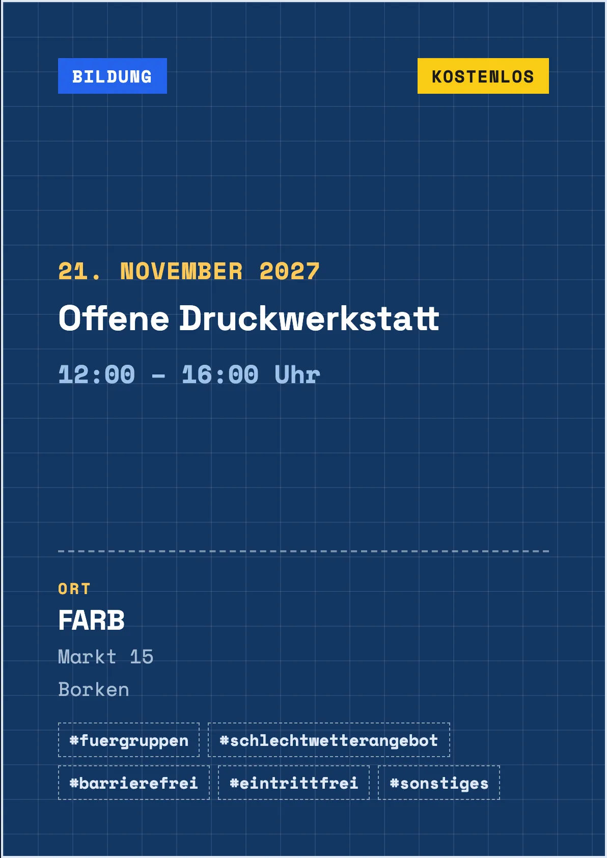 Veranstaltungsflyer