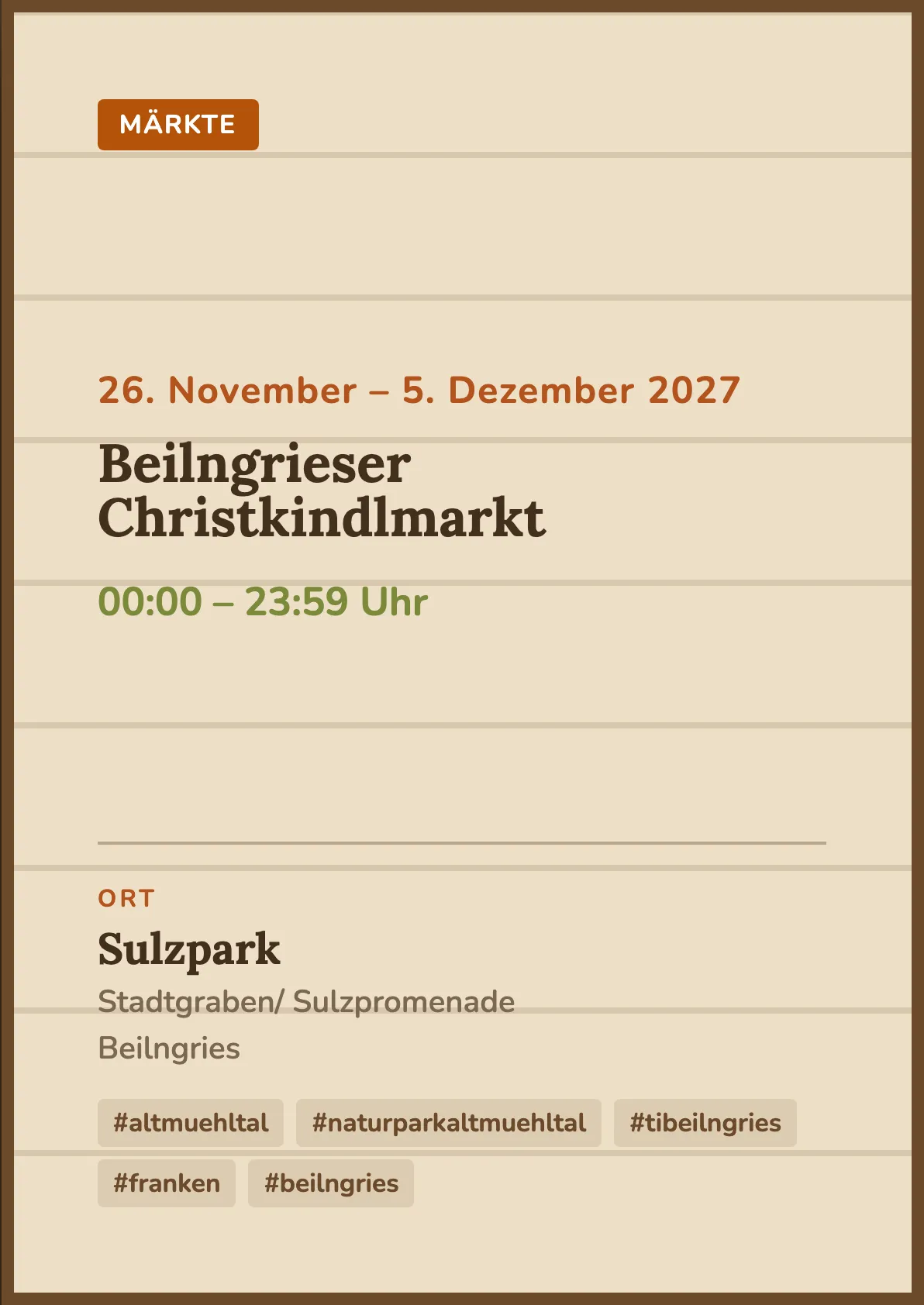 Veranstaltungsflyer