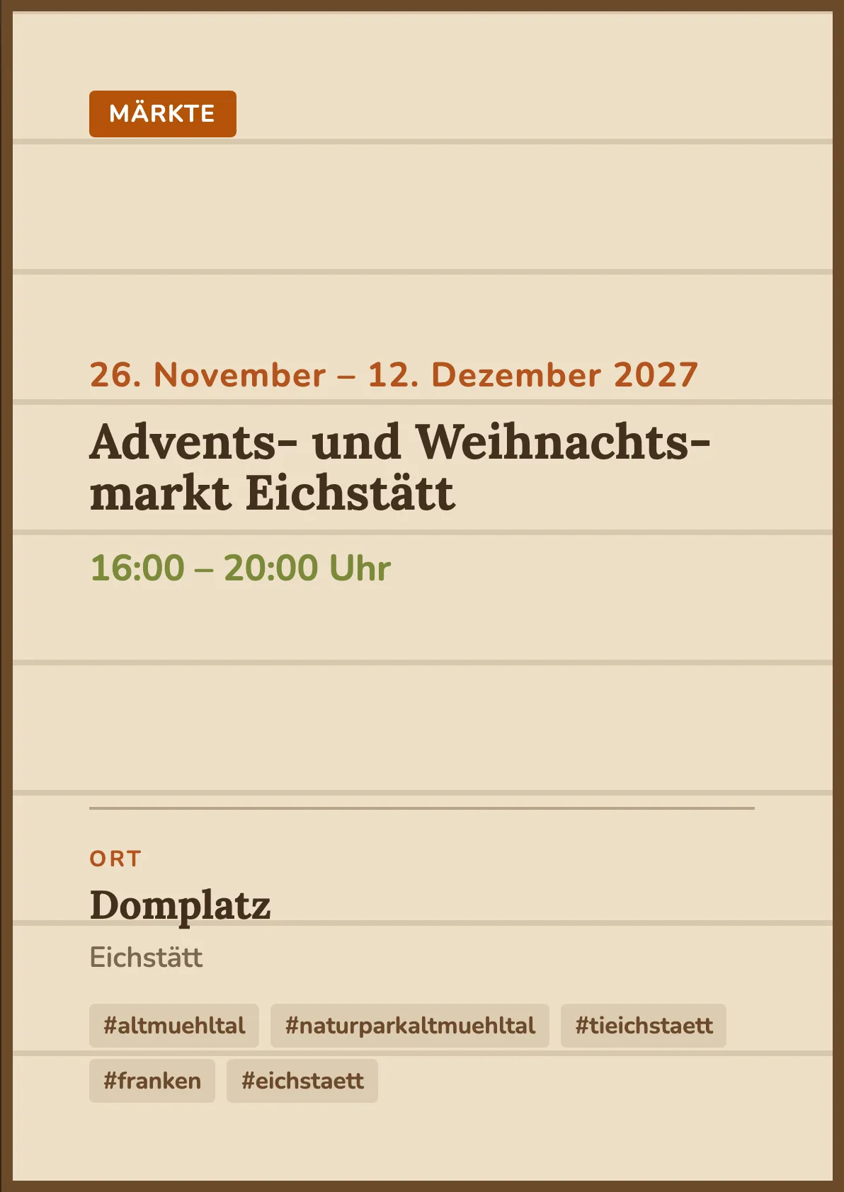 Veranstaltungsflyer