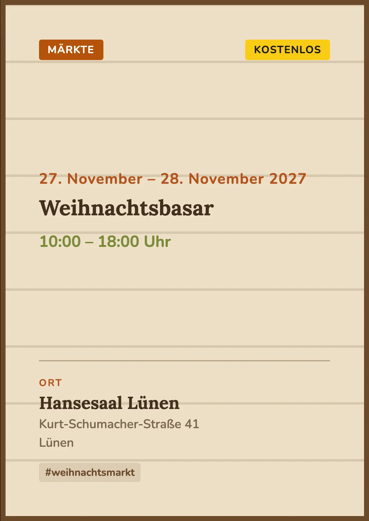 Veranstaltungsflyer