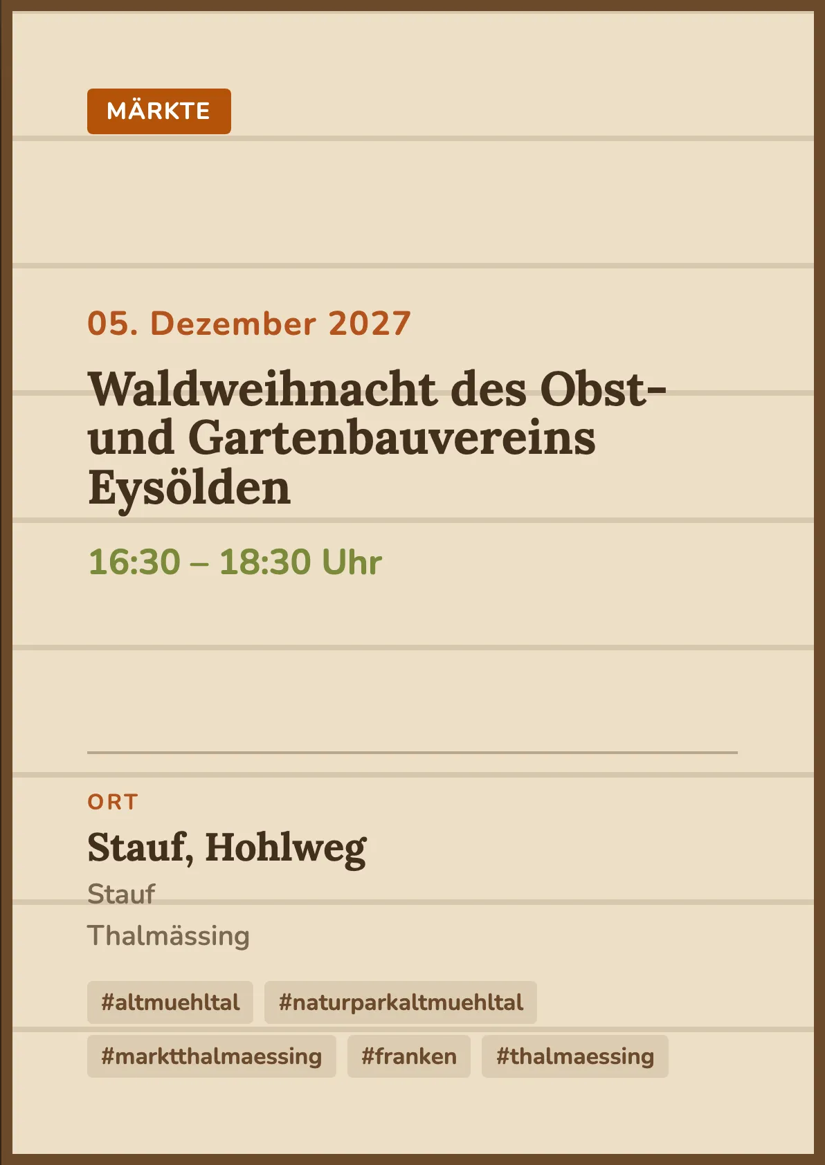 Veranstaltungsflyer