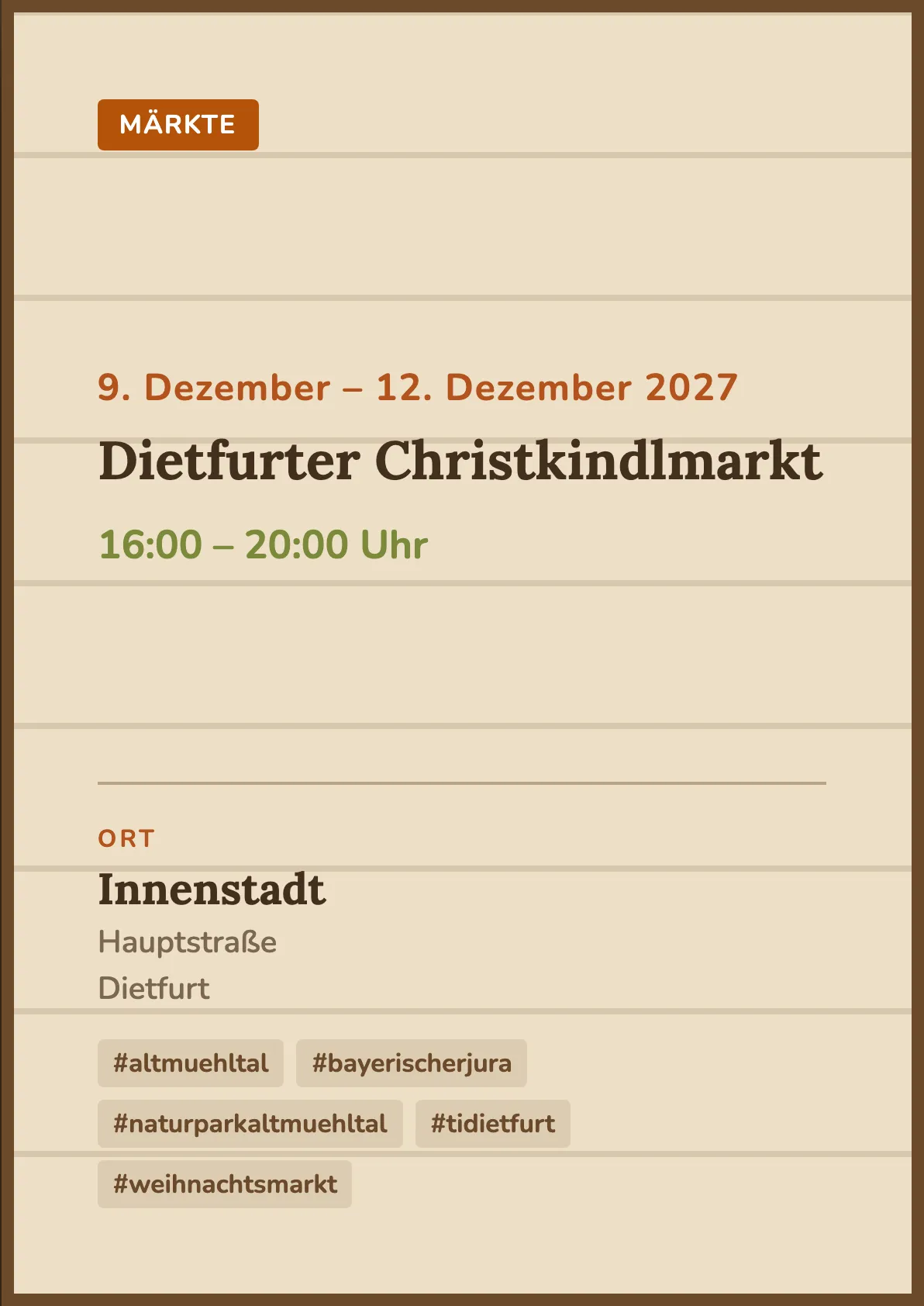 Veranstaltungsflyer