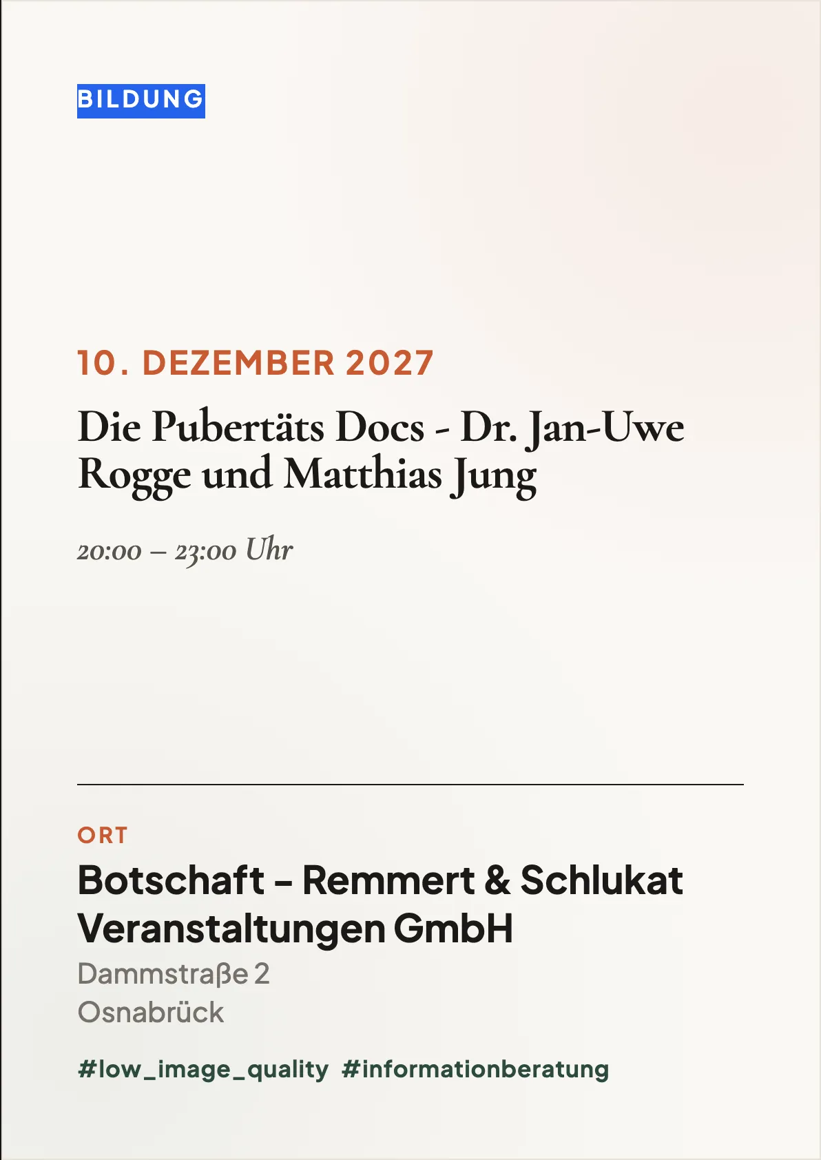 Veranstaltungsflyer