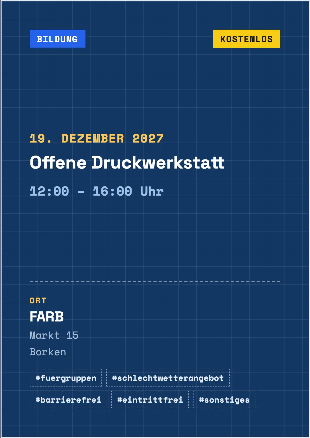 Veranstaltungsflyer