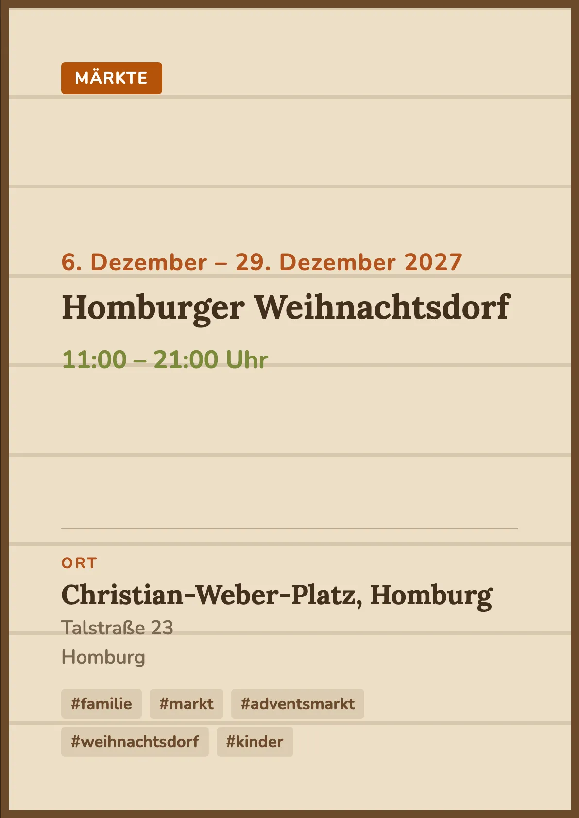 Veranstaltungsflyer