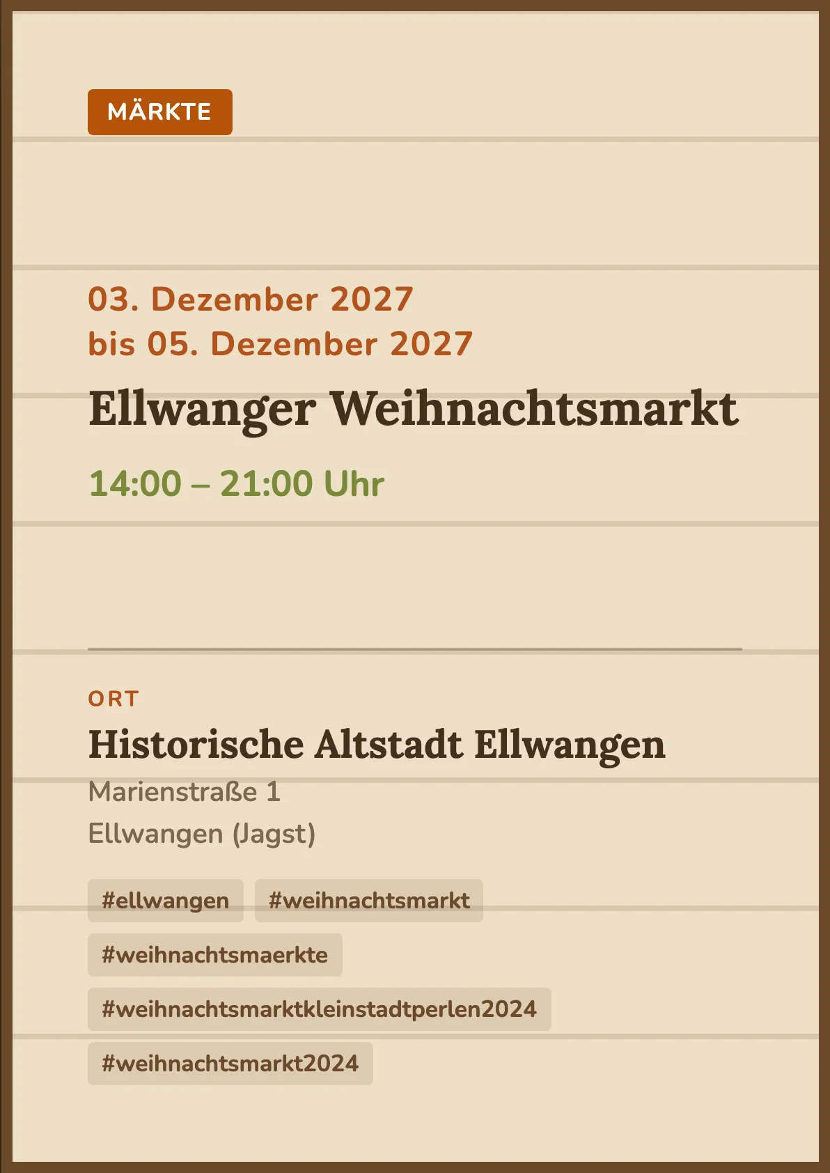 Veranstaltungsflyer