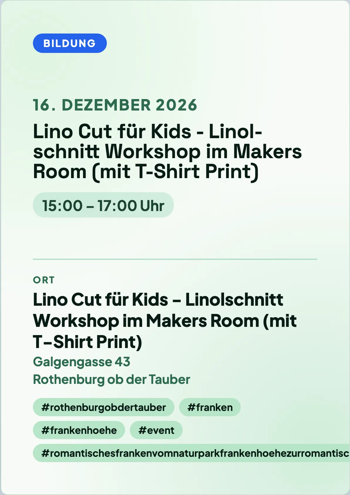 Veranstaltungsflyer