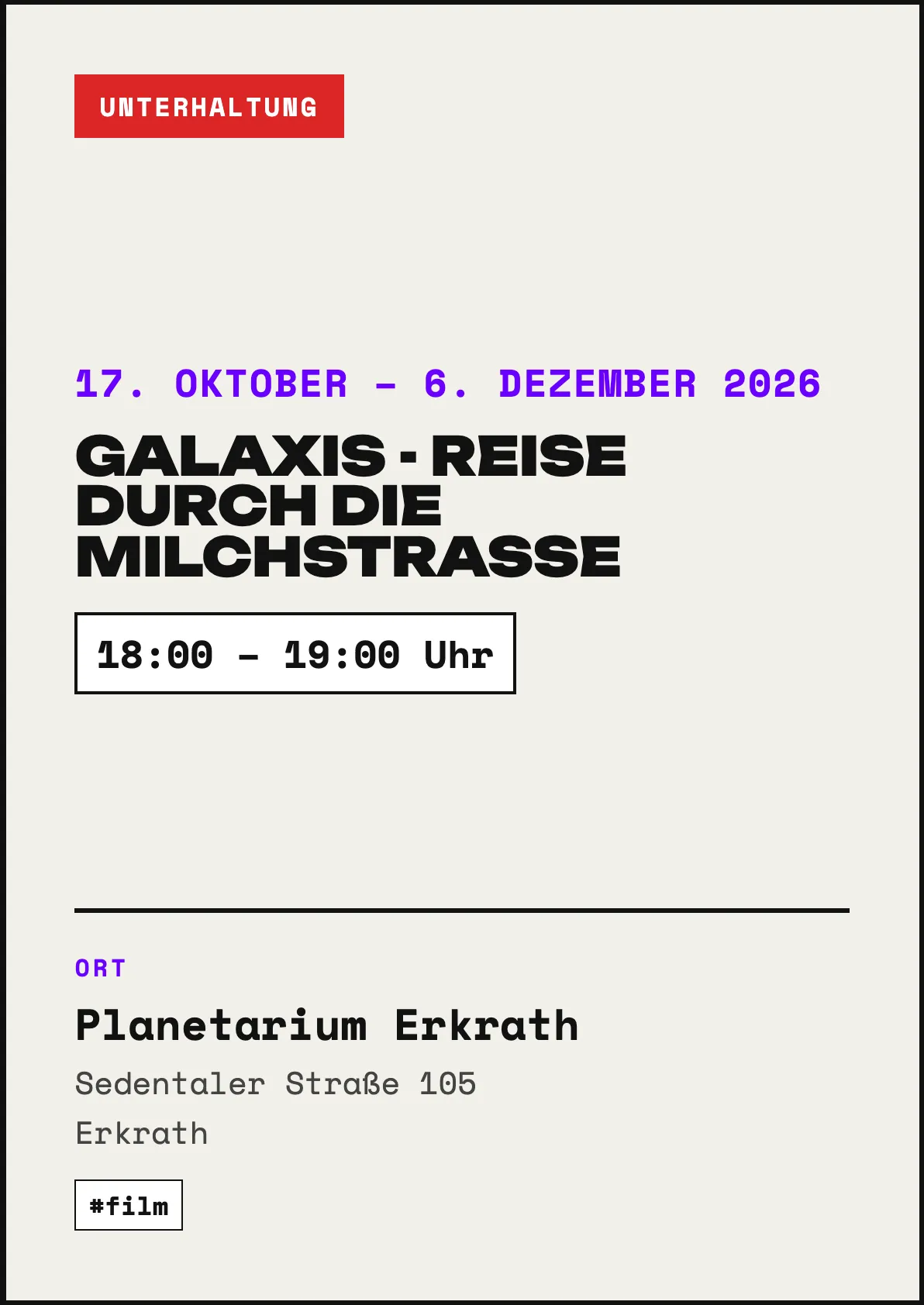 Veranstaltungsflyer