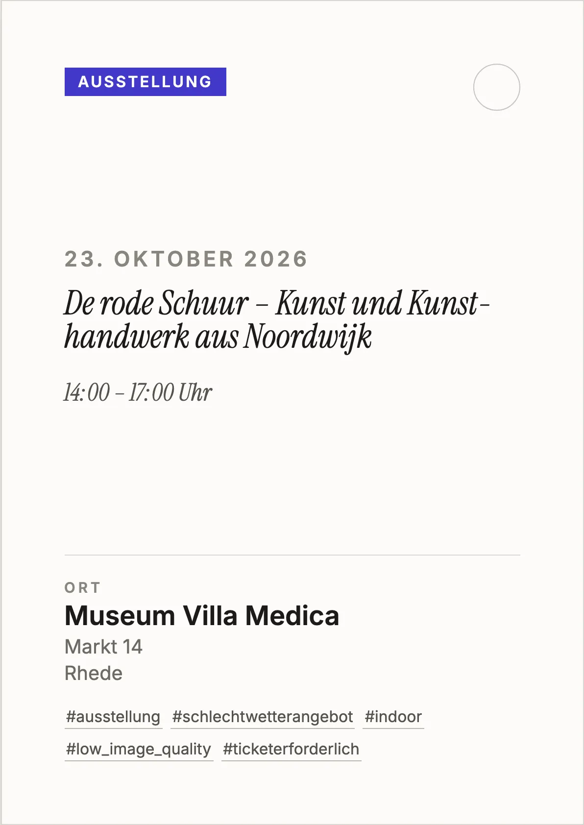 Veranstaltungsflyer