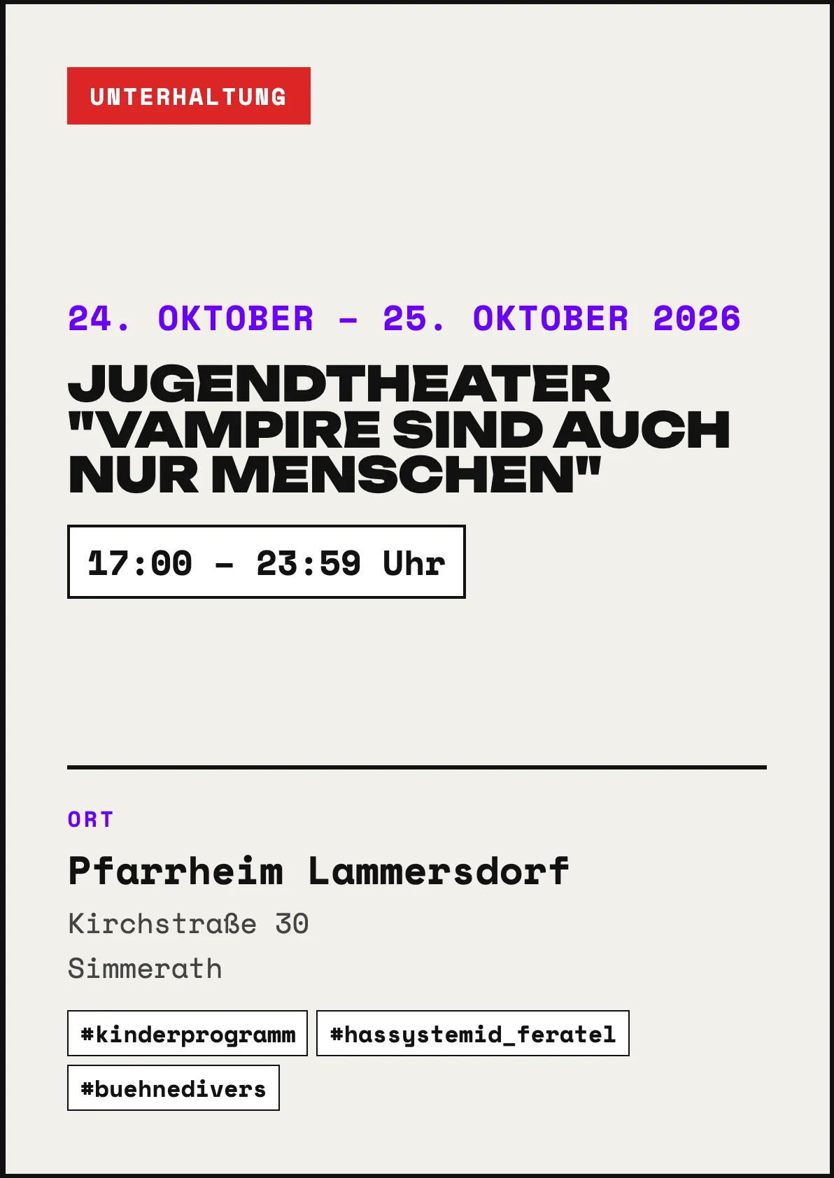 Veranstaltungsflyer