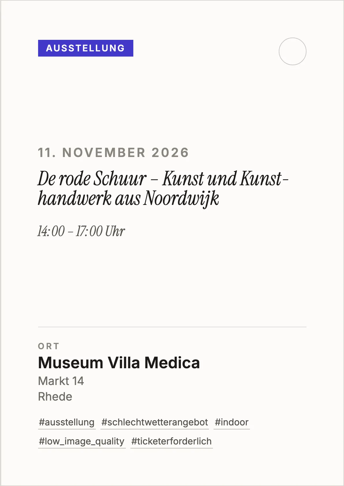 Veranstaltungsflyer