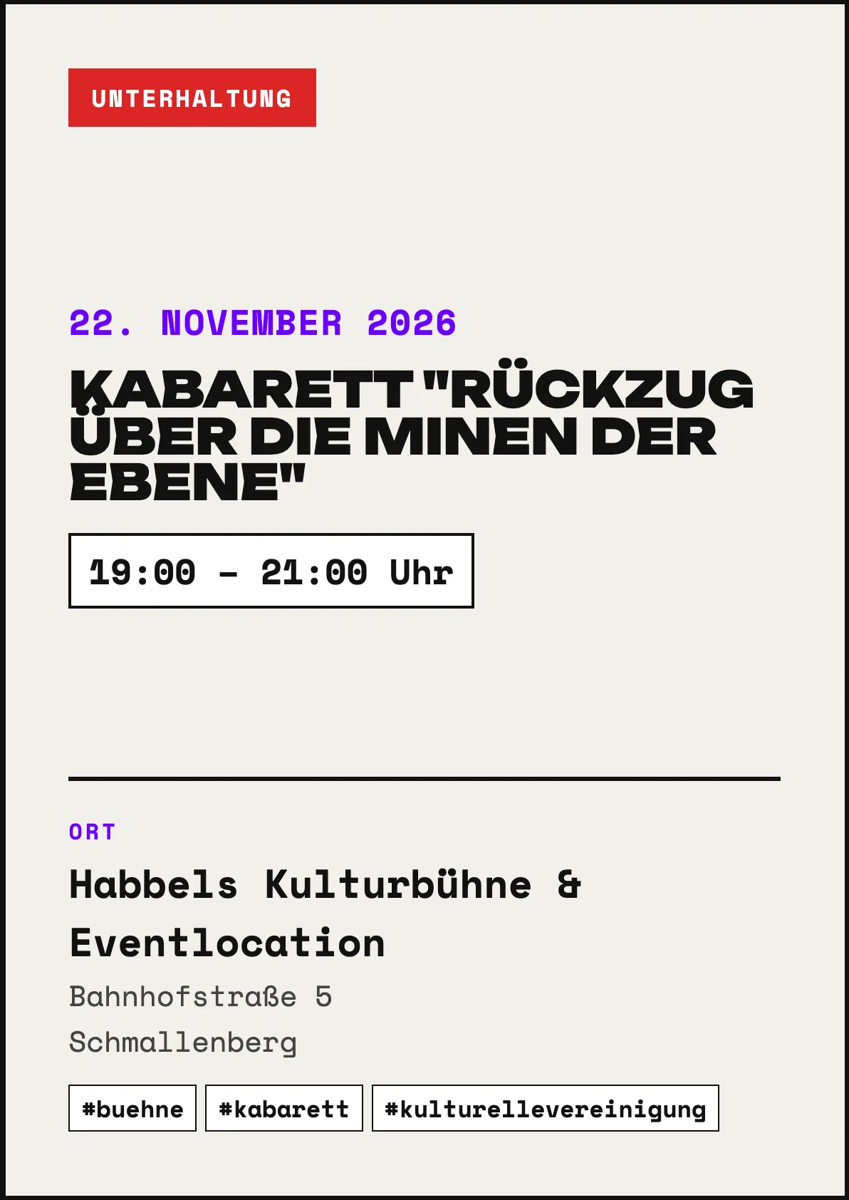 Veranstaltungsflyer