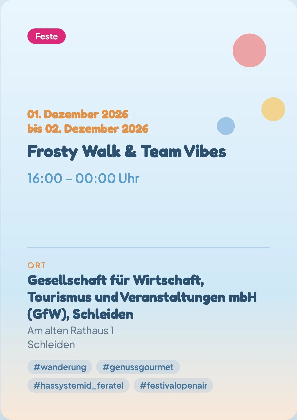 Veranstaltungsflyer