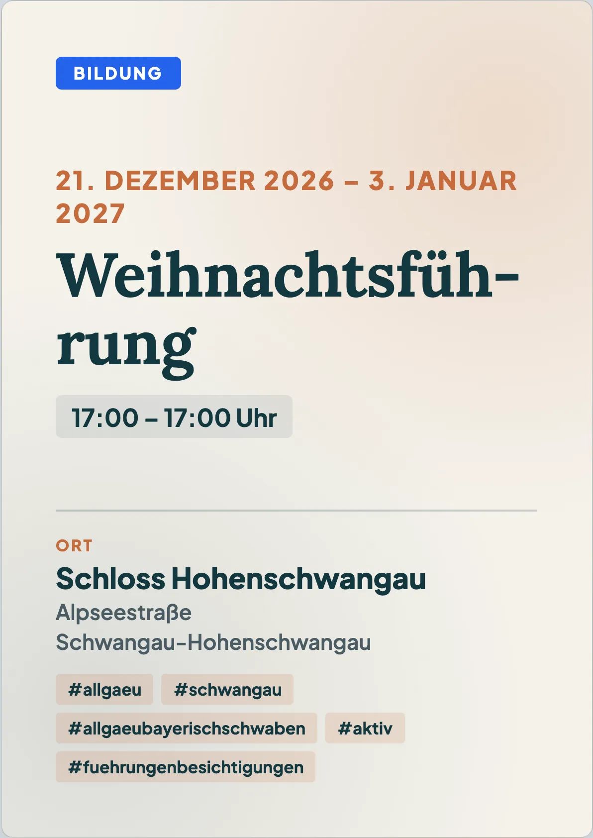 Veranstaltungsflyer