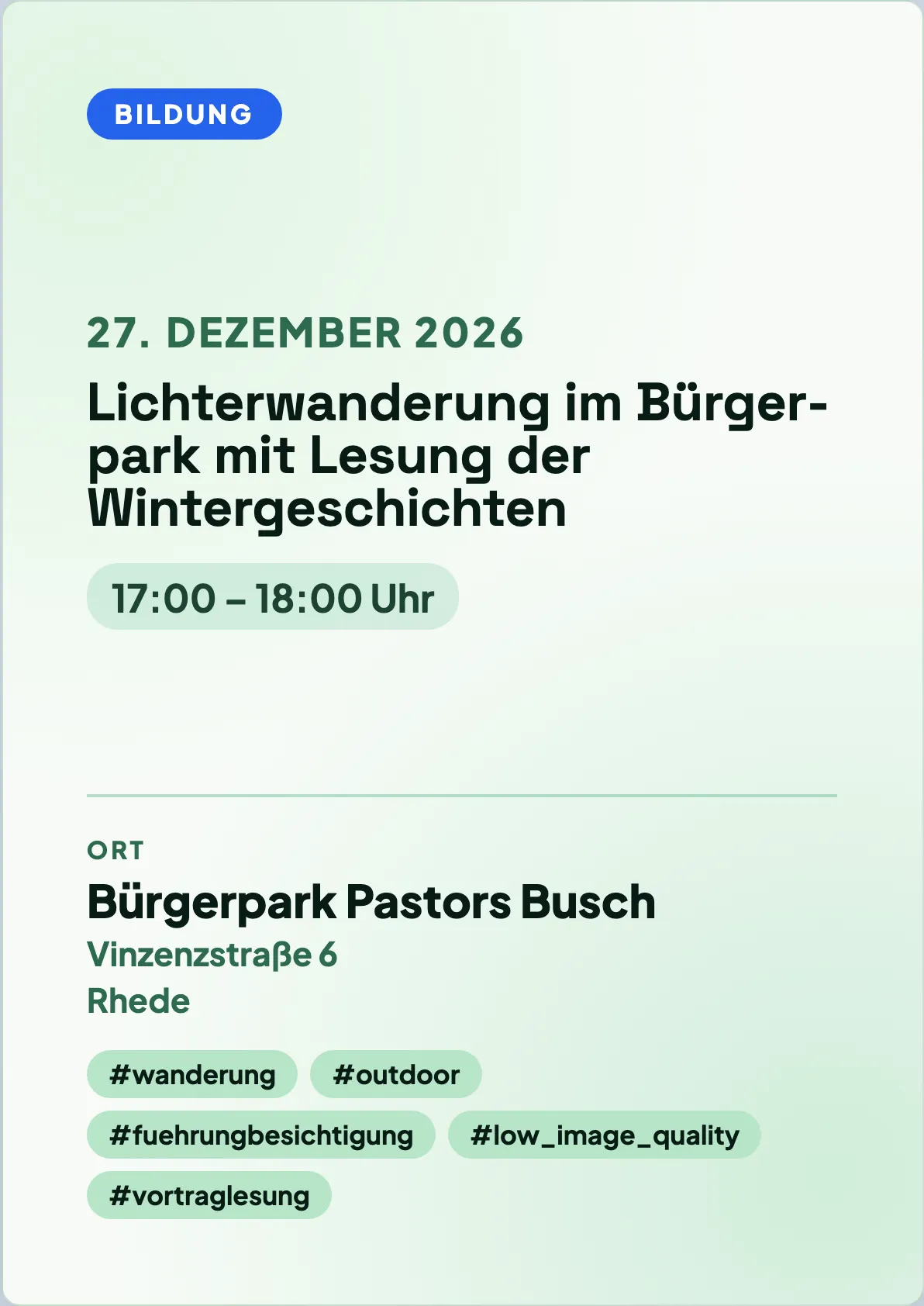 Veranstaltungsflyer