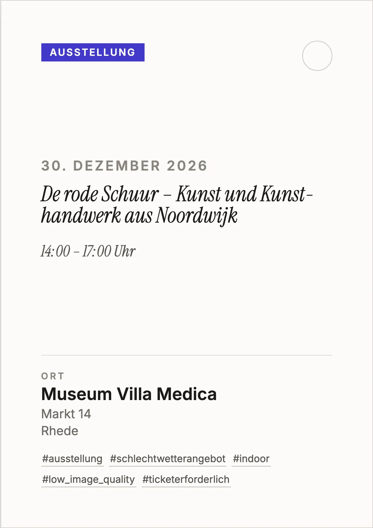 Veranstaltungsflyer