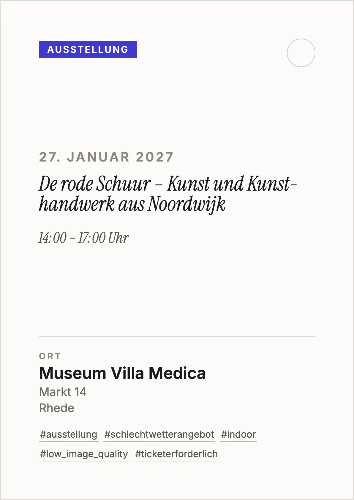 Veranstaltungsflyer