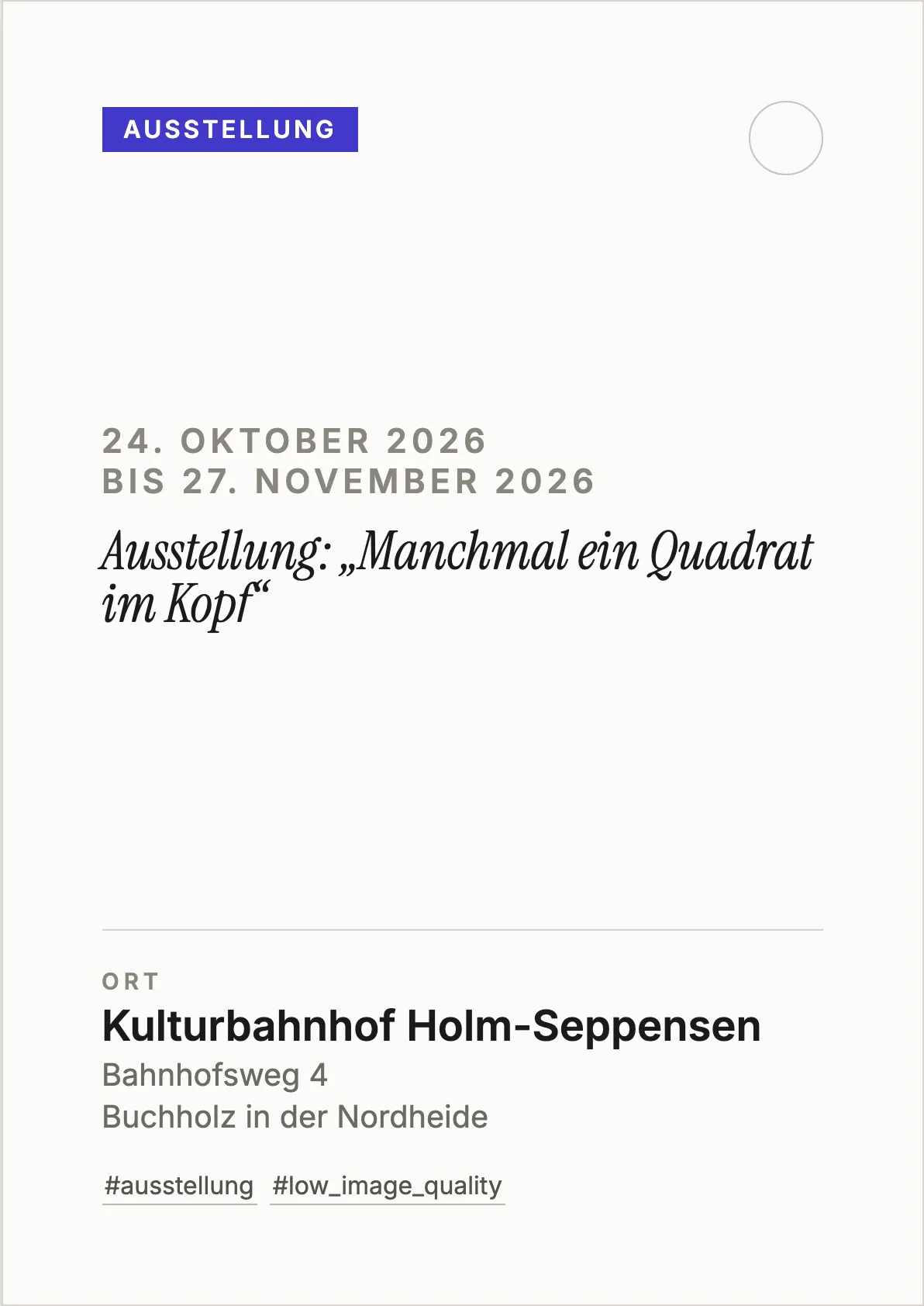 Veranstaltungsflyer