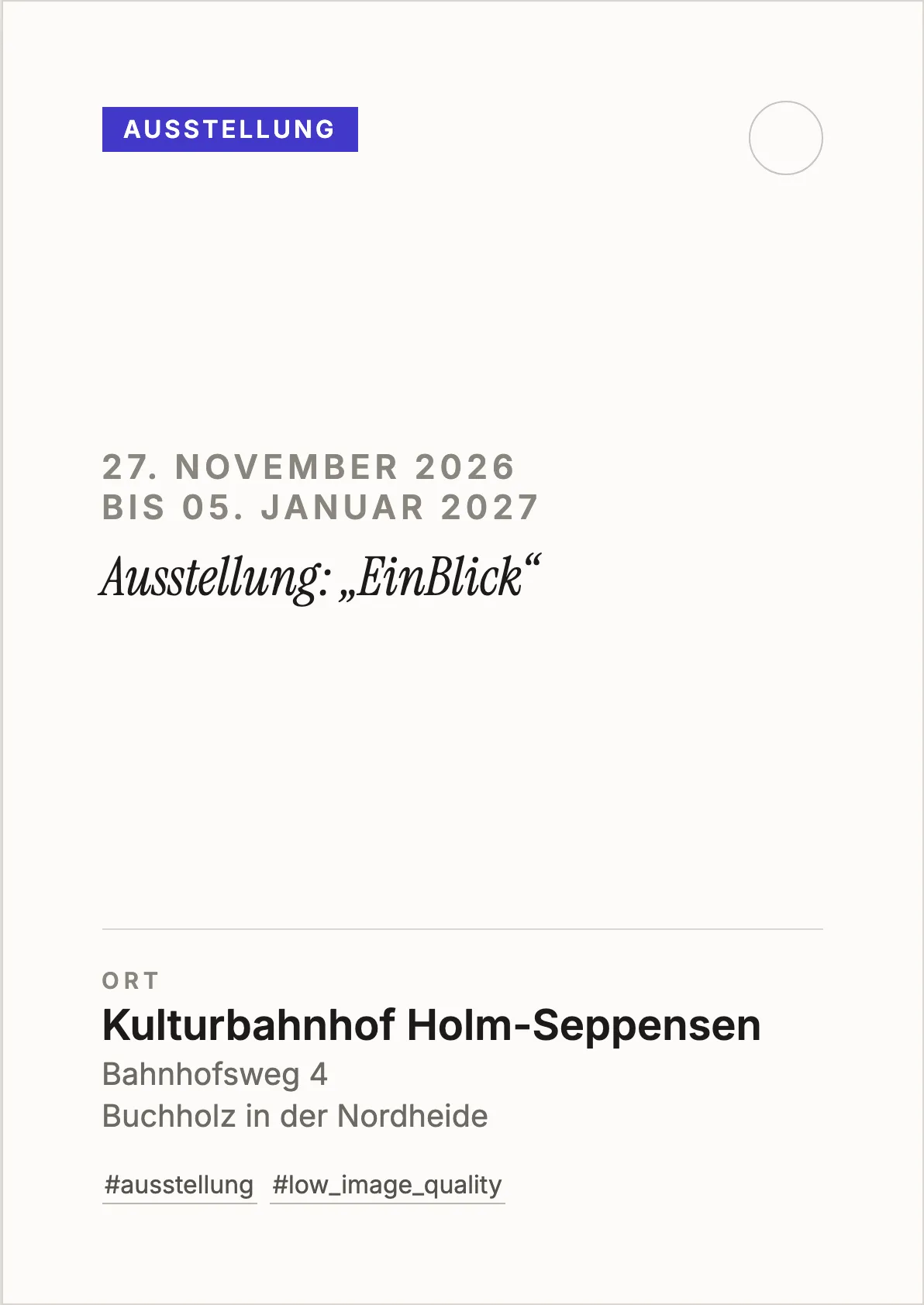 Veranstaltungsflyer