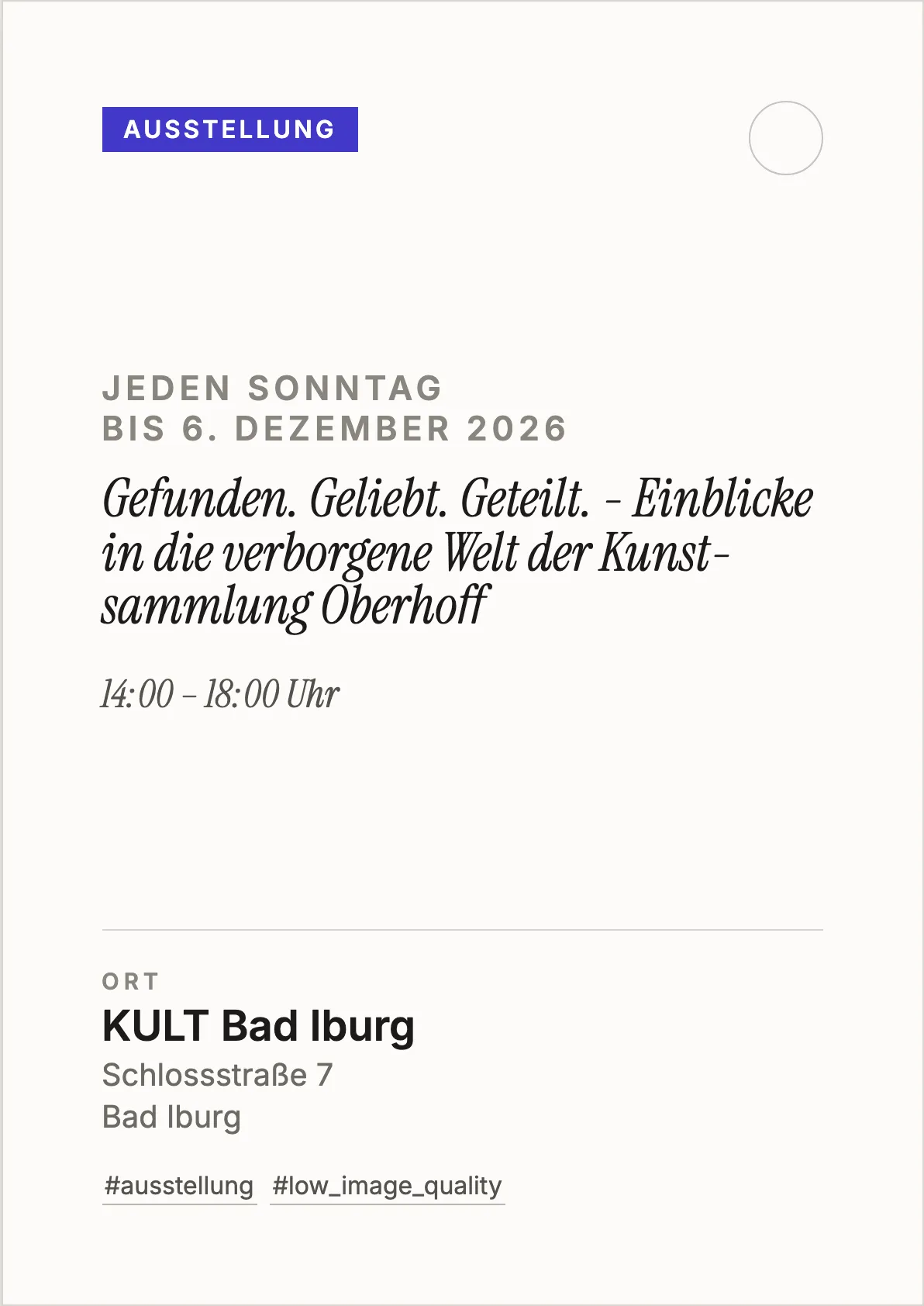 Veranstaltungsflyer