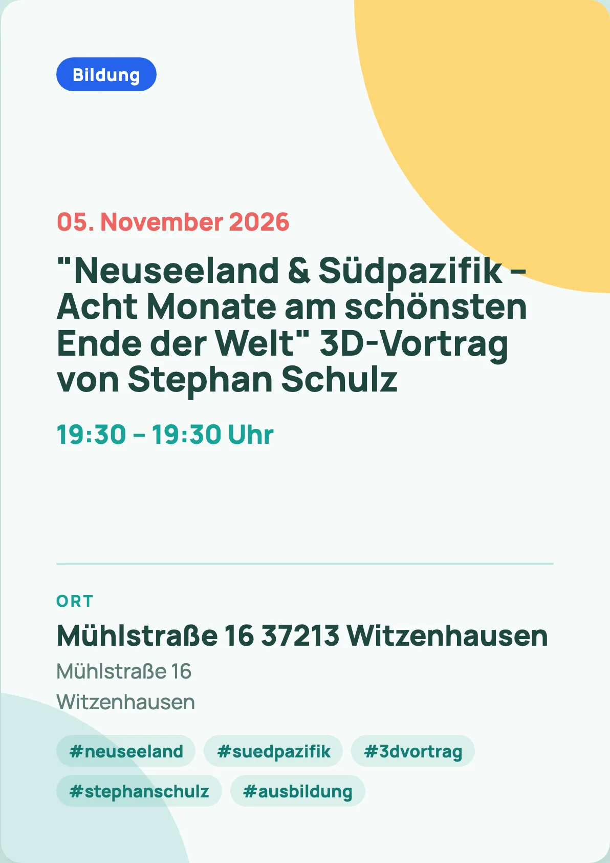 Veranstaltungsflyer