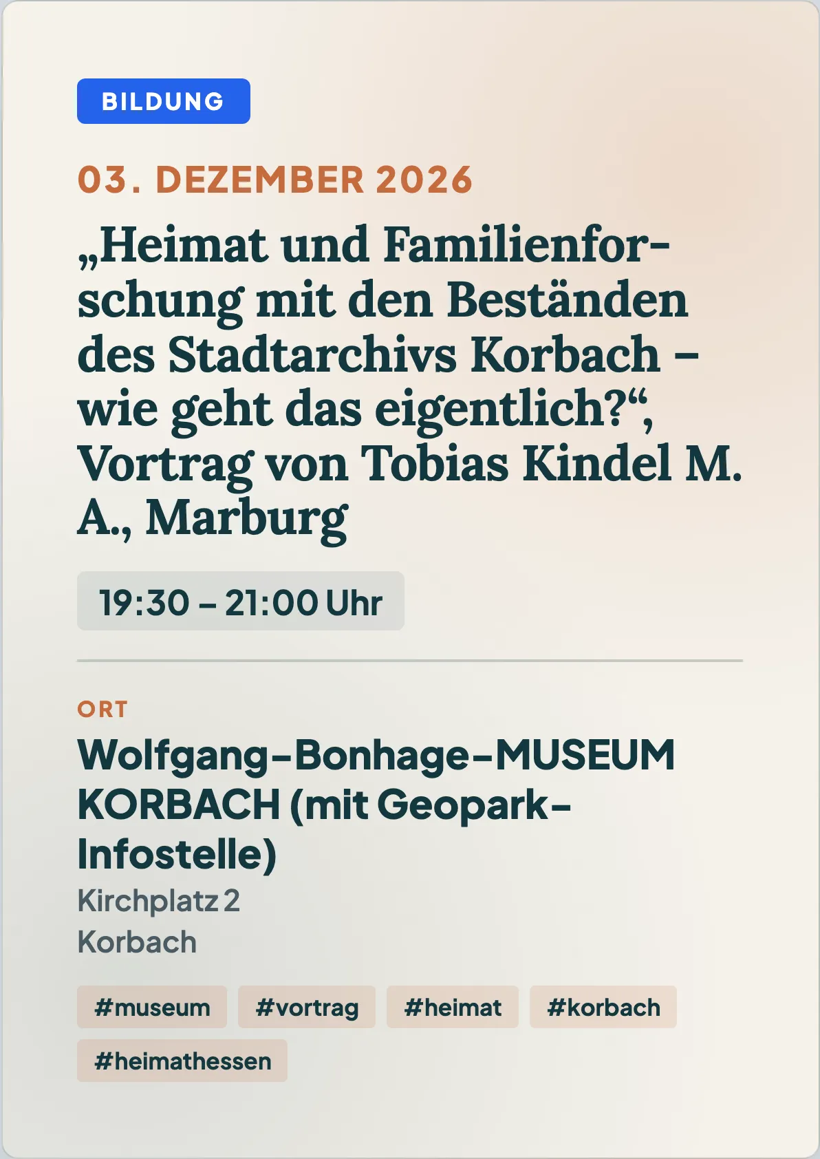 Veranstaltungsflyer