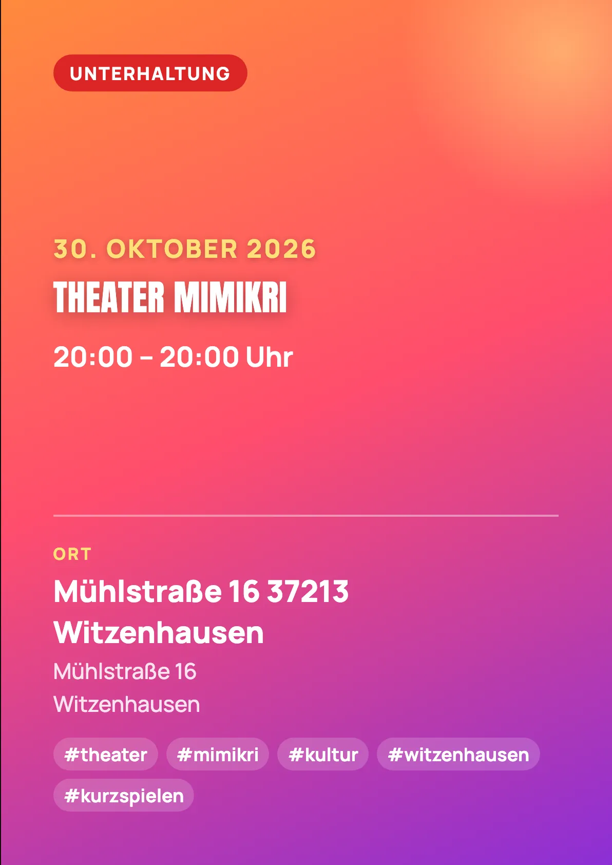 Veranstaltungsflyer