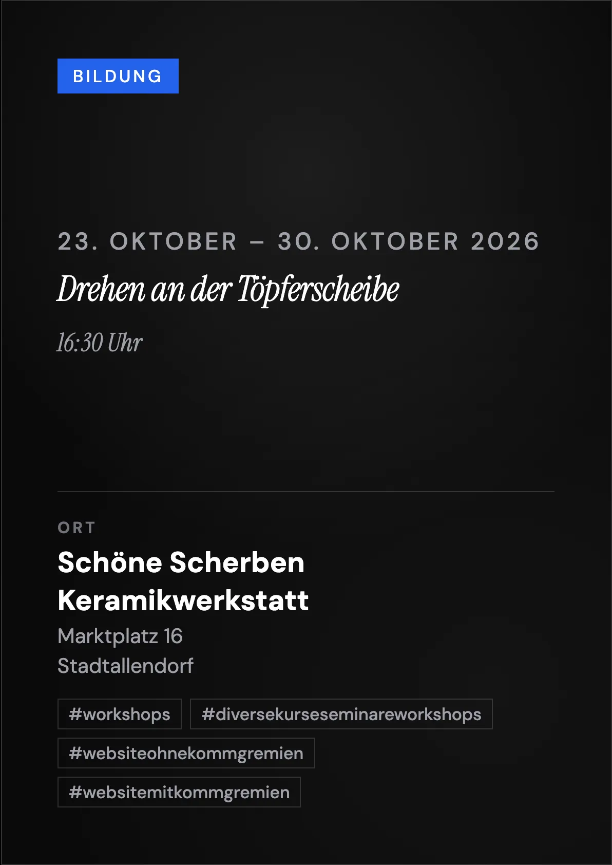 Veranstaltungsflyer