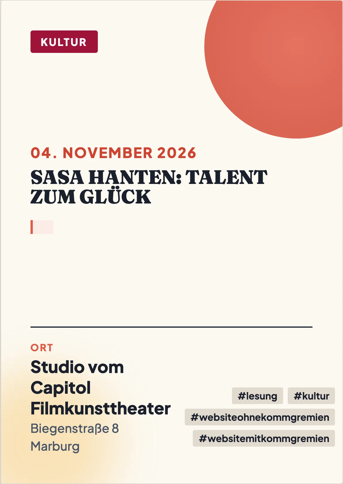 Veranstaltungsflyer