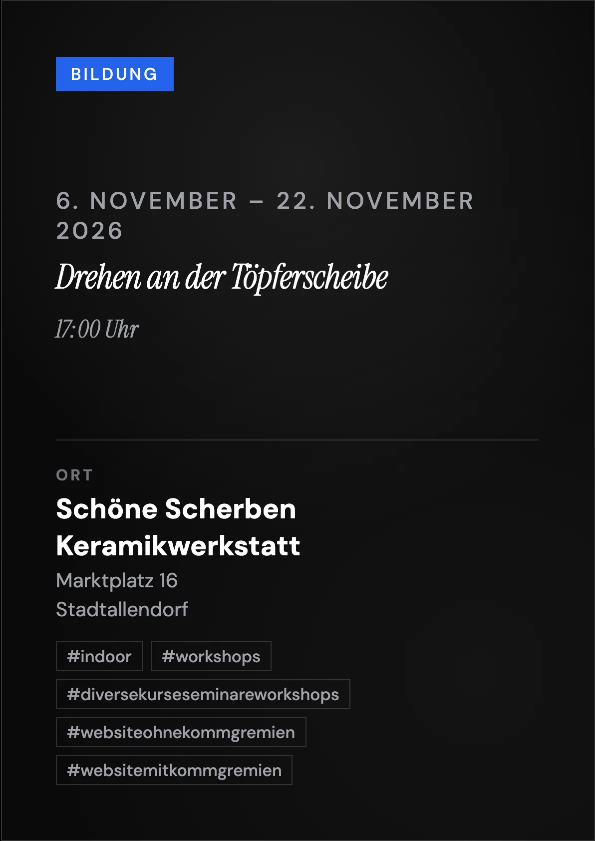 Veranstaltungsflyer