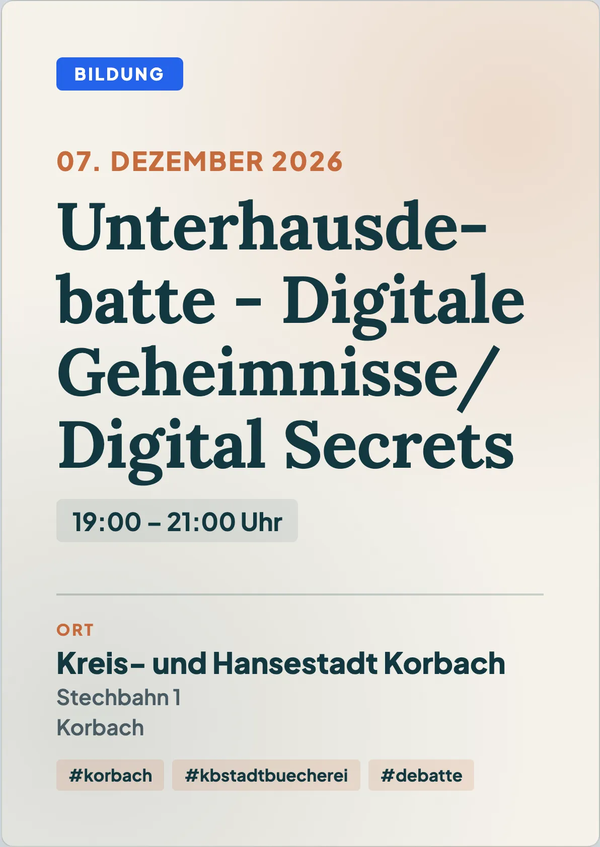 Veranstaltungsflyer