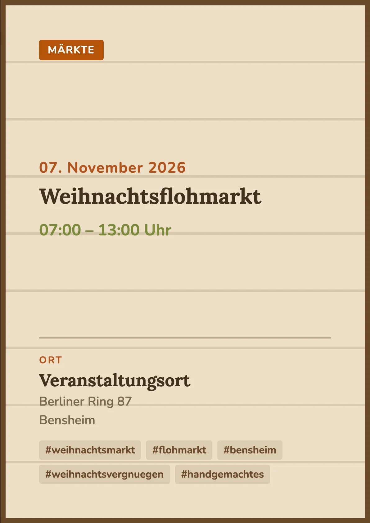 Veranstaltungsflyer