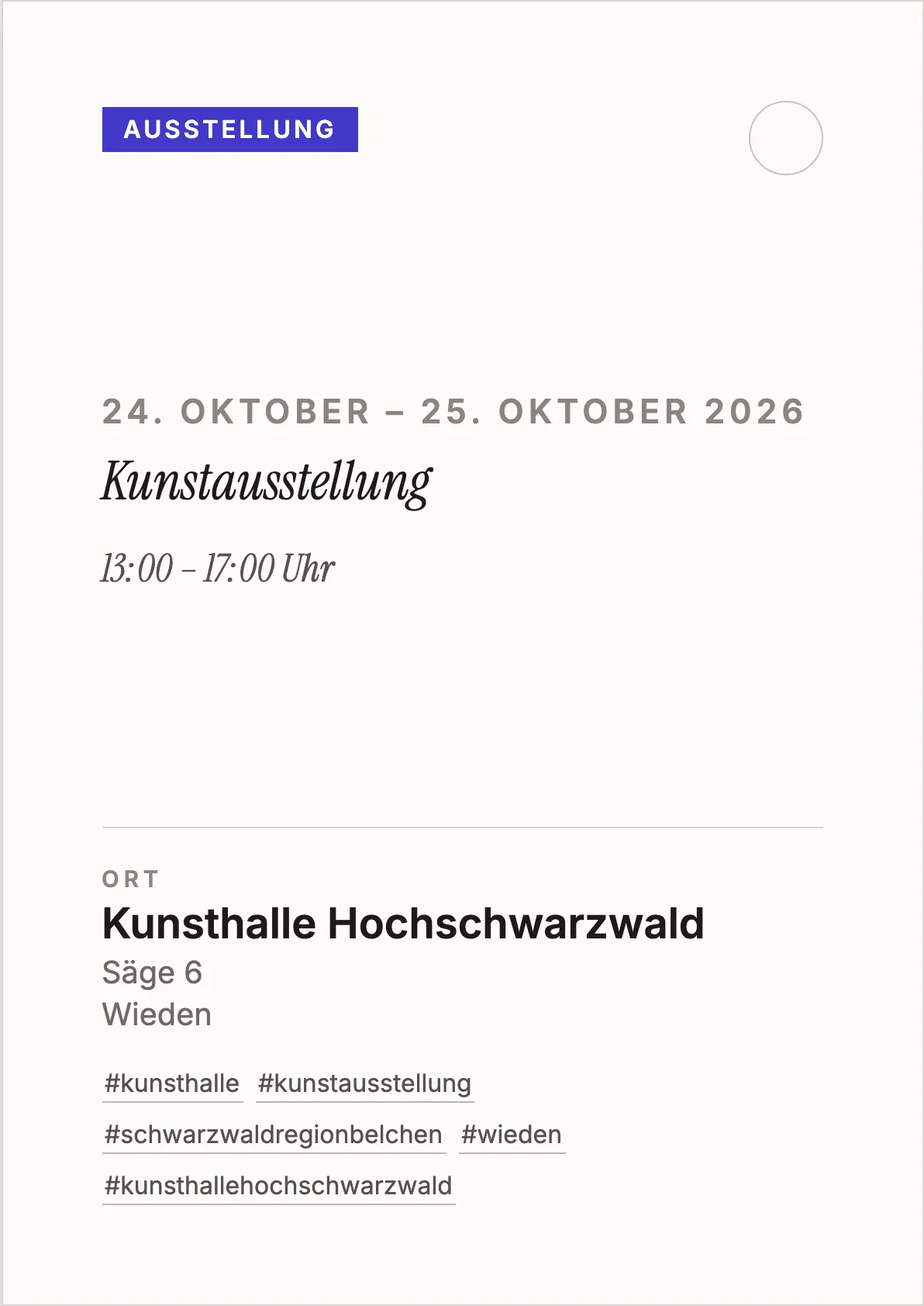Veranstaltungsflyer