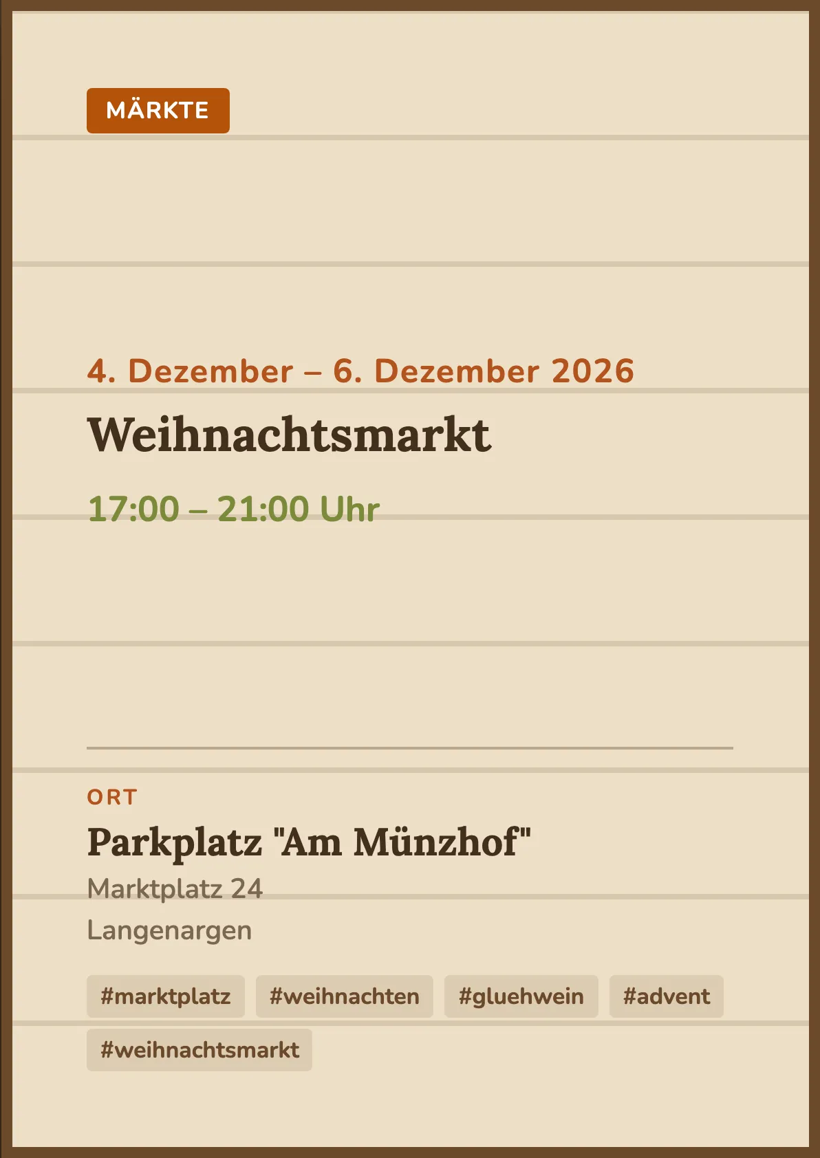 Veranstaltungsflyer
