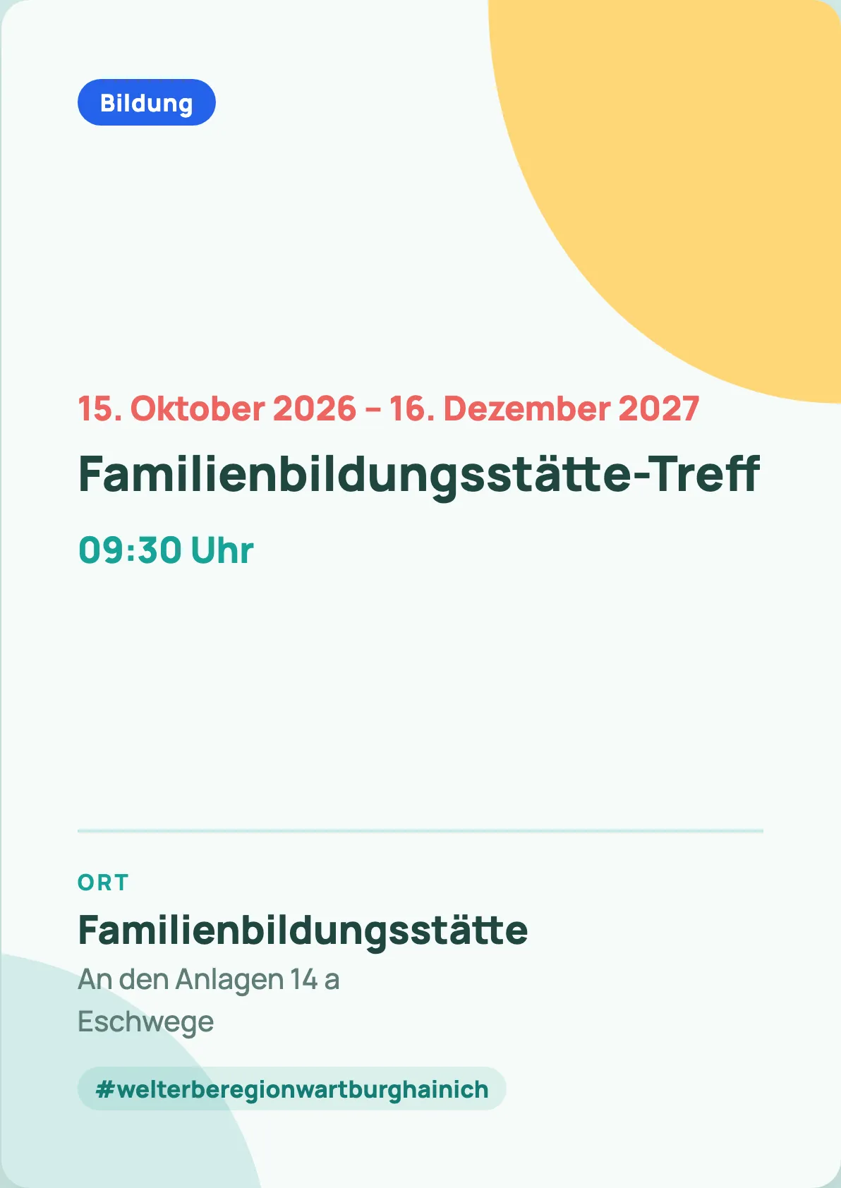 Veranstaltungsflyer