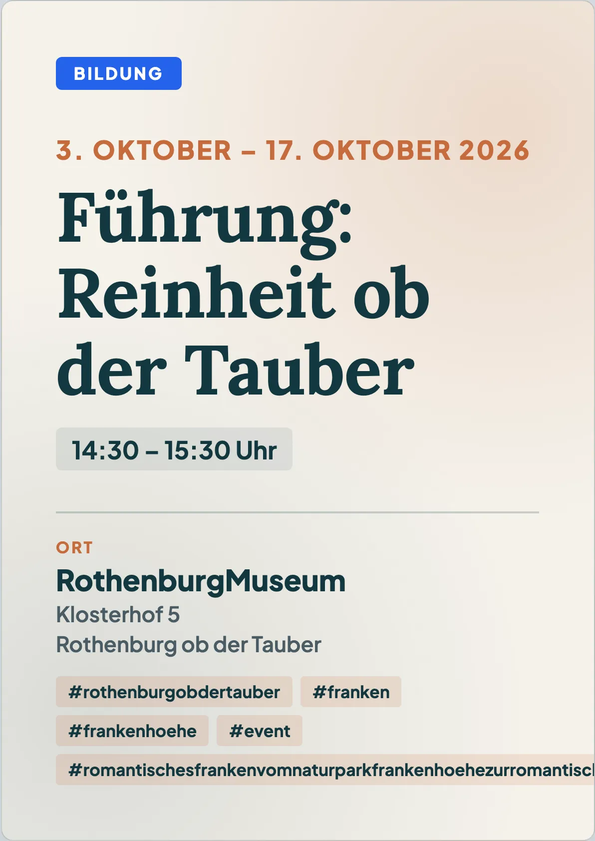 Veranstaltungsflyer