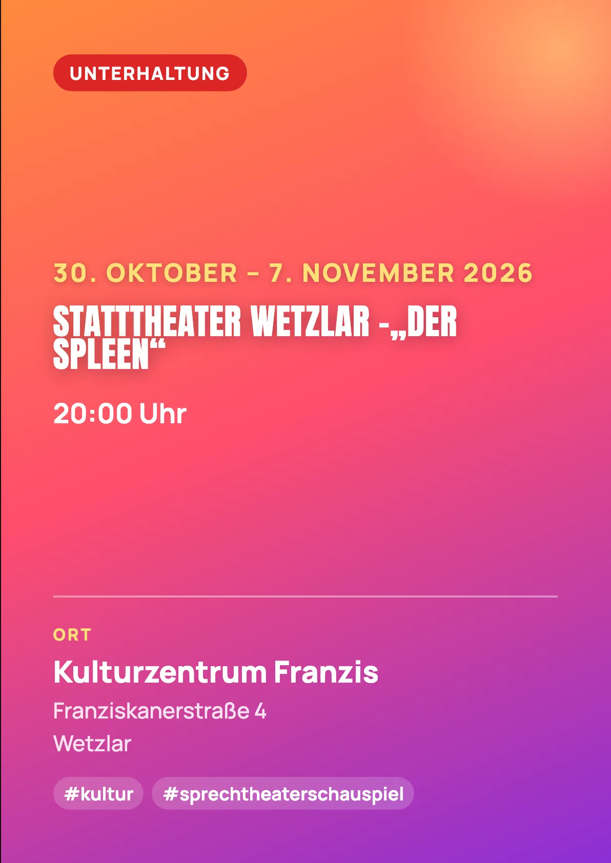 Veranstaltungsflyer