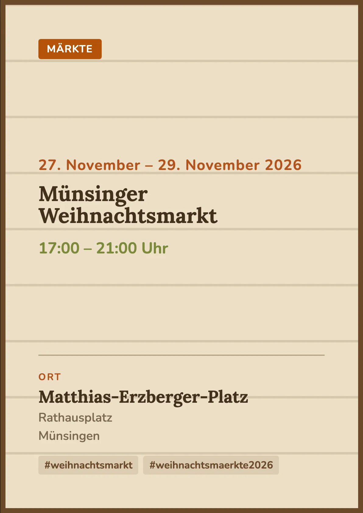Veranstaltungsflyer